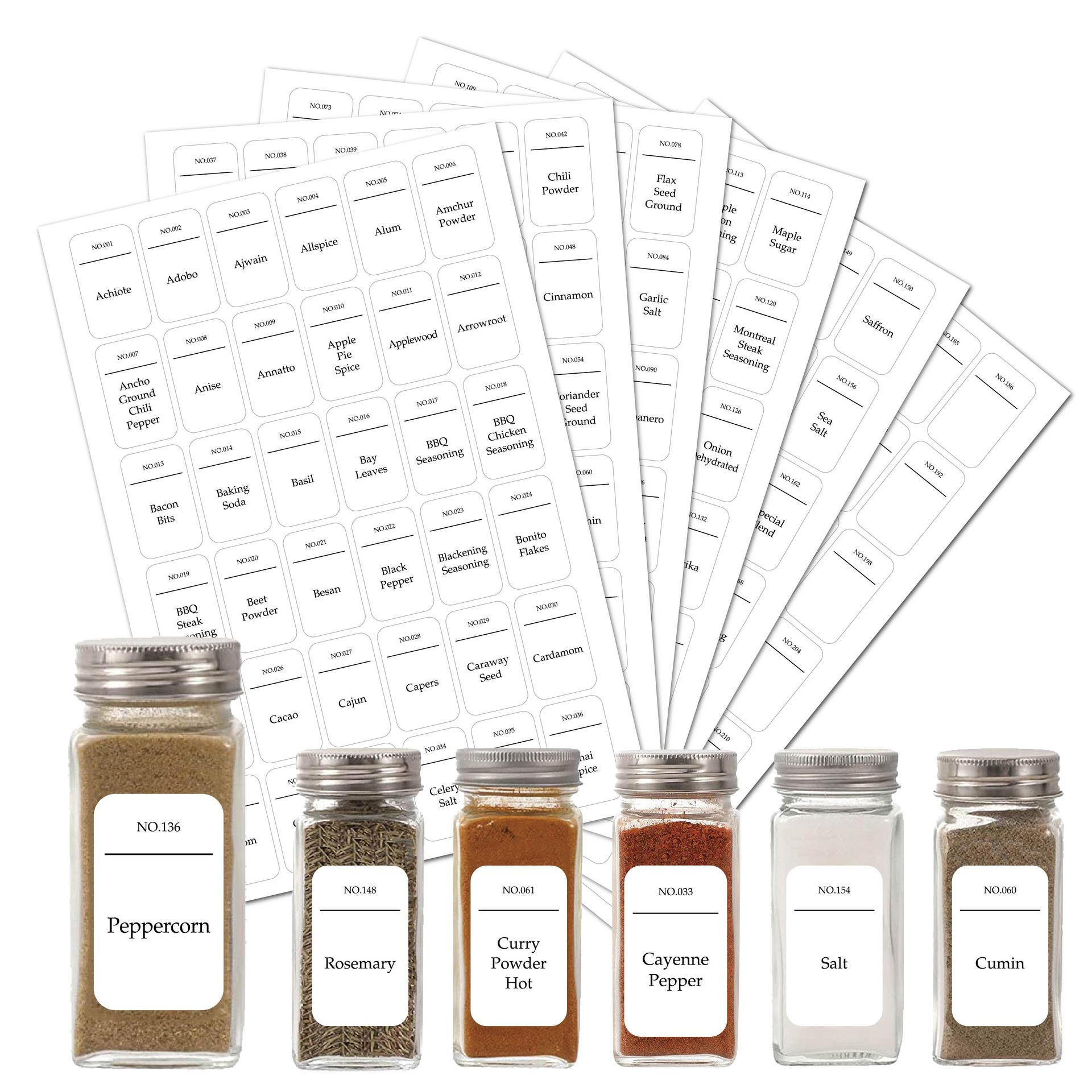 Kitchen.Baking Labels - 216pcs Kitchen Spice Jar Labels Stickers