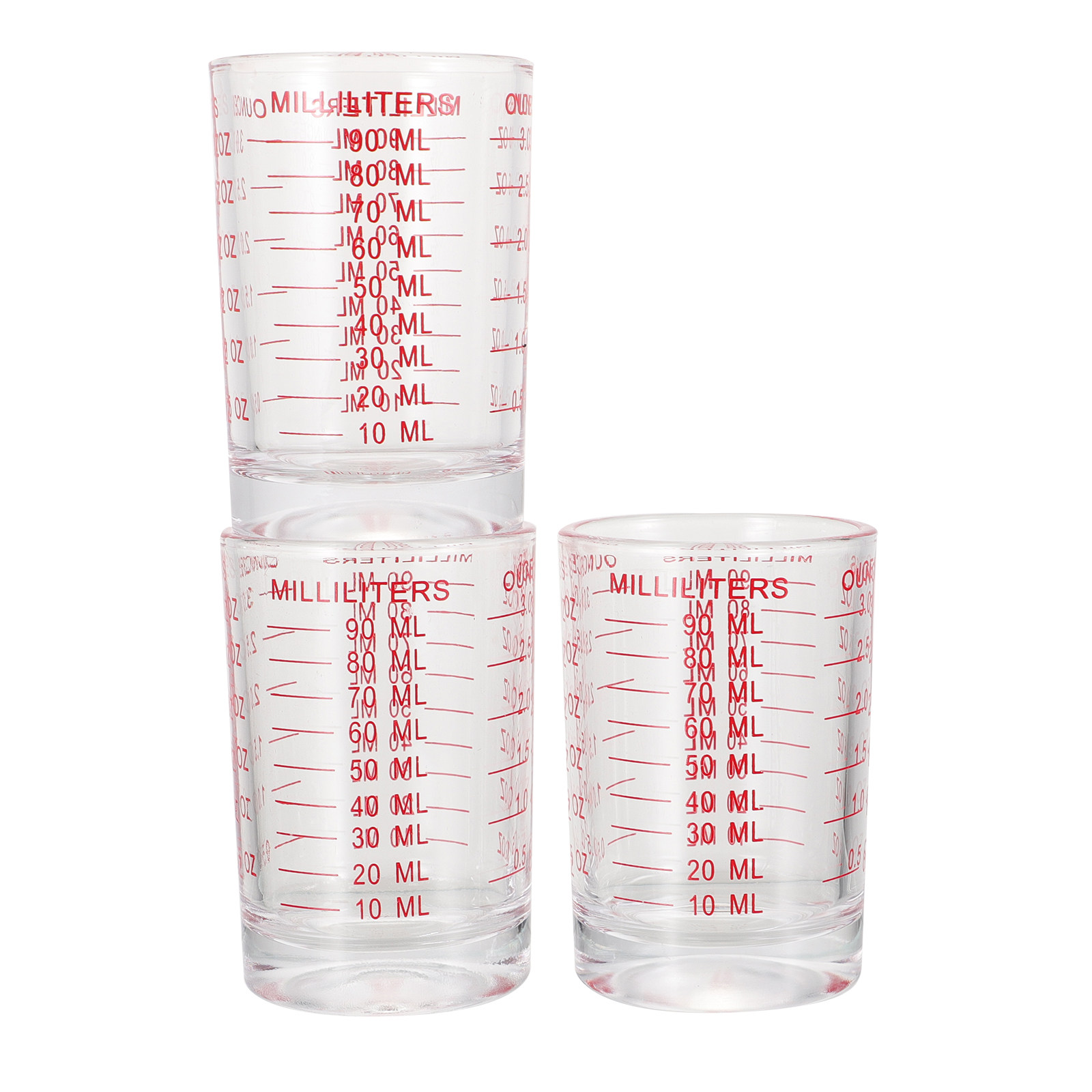 Baking Kitchen Set - 3Pcs Glass Measuring Cups Set with