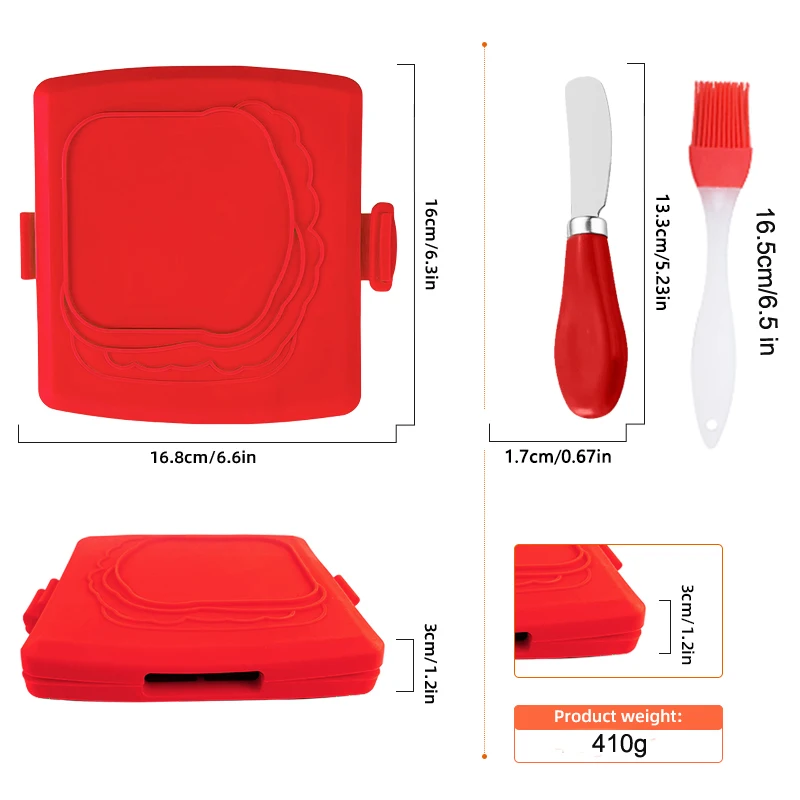 3pack Food Grade Sandwich Toas - огляд і ціна Baking Kitchen Set