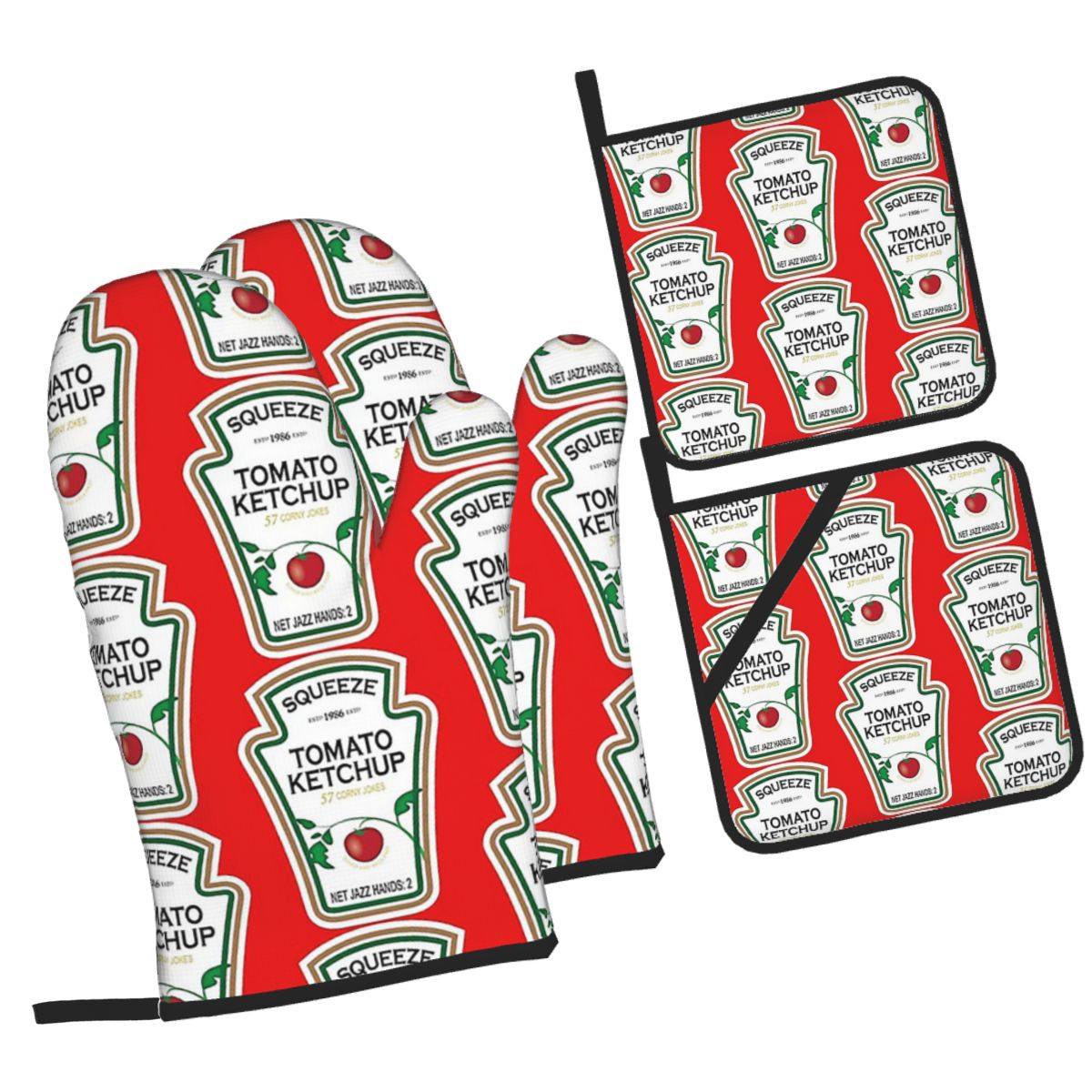 Funny Ketchup Label Oven Mitts - огляд і ціна Kitchen.Baking Labels