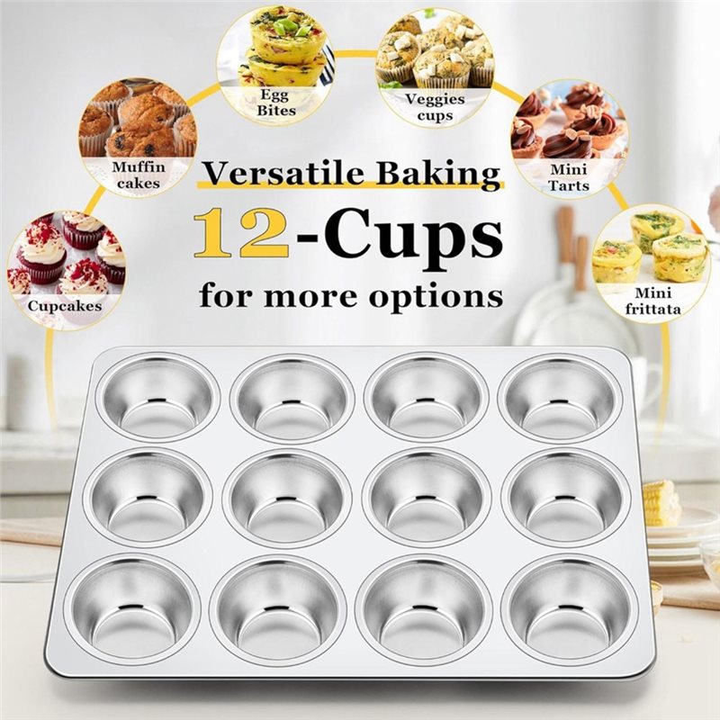 ABGH-Muffin Pan, Stainless Ste - огляд і ціна Muffin Tin Nonstick