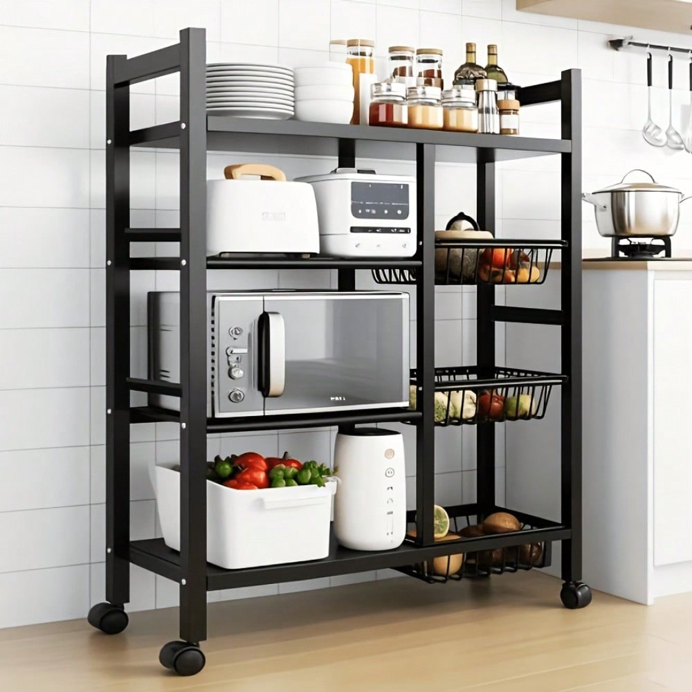 Movable Kitchen Storage Rack W - огляд і ціна Kitchen Baking Pantry