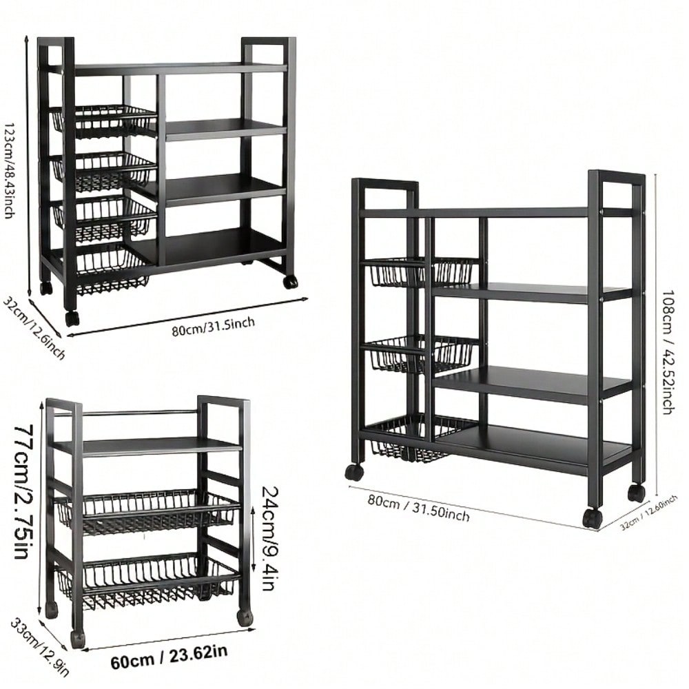 Movable Kitchen Storage Rack W - огляд і ціна Kitchen Baking Pantry