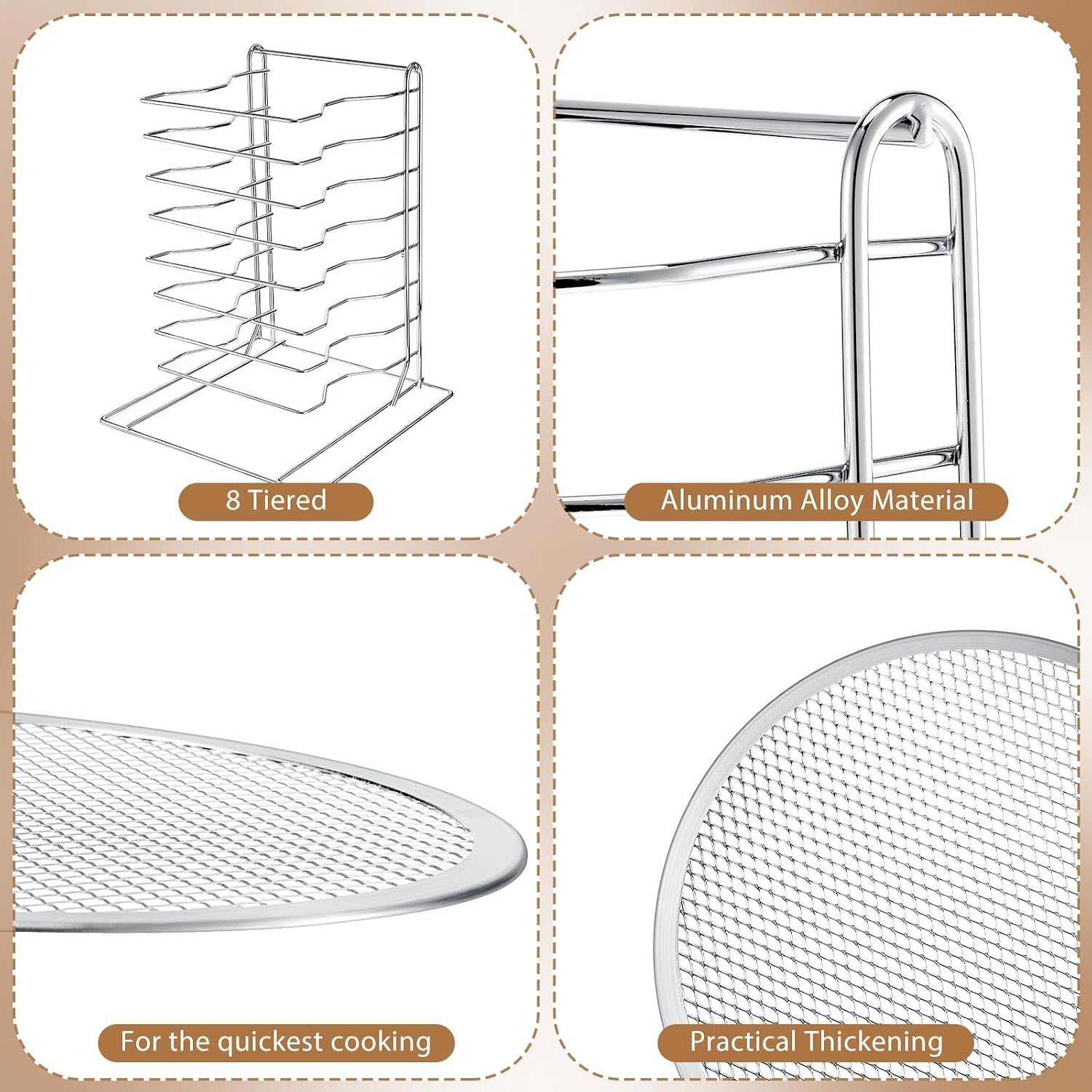 Pizza Rack 8 Tiered Stand With - огляд і ціна Baking Kitchen Set