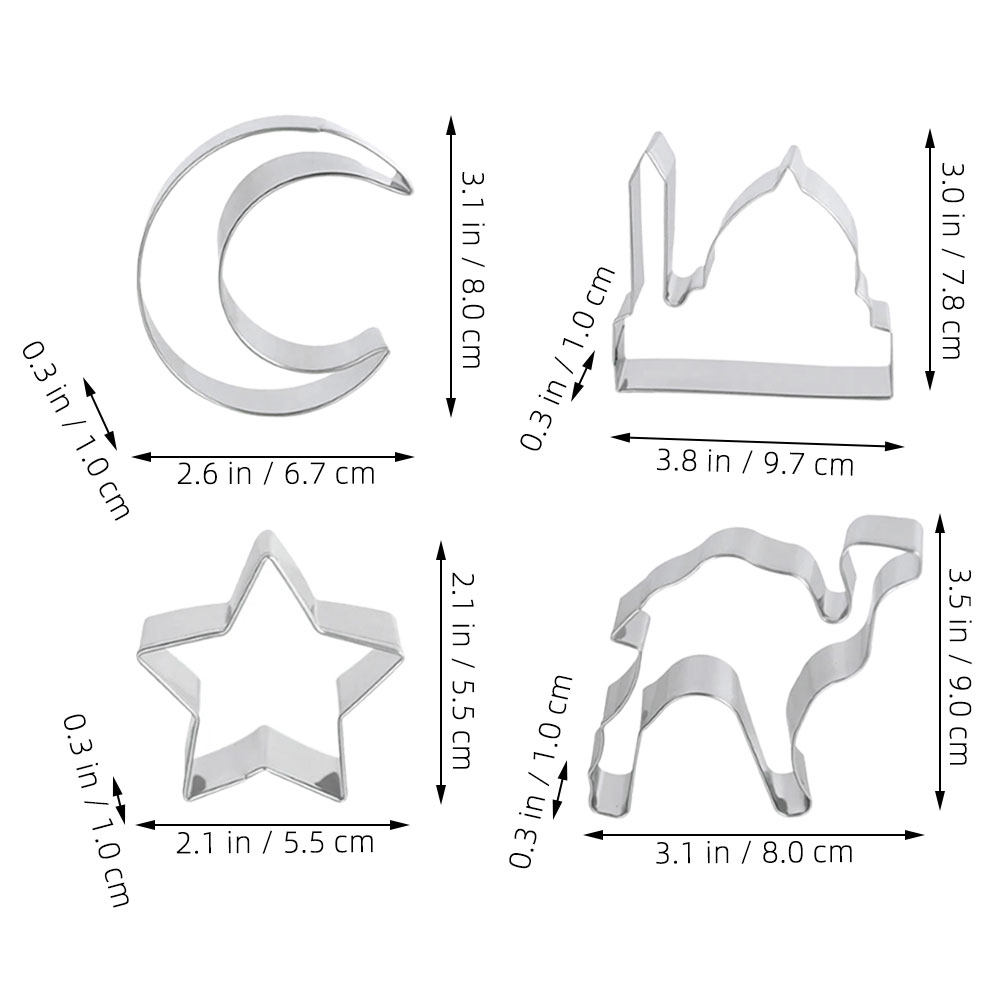1Set Stainless Steel Biscuit C - огляд і ціна Baking Kitchen Set