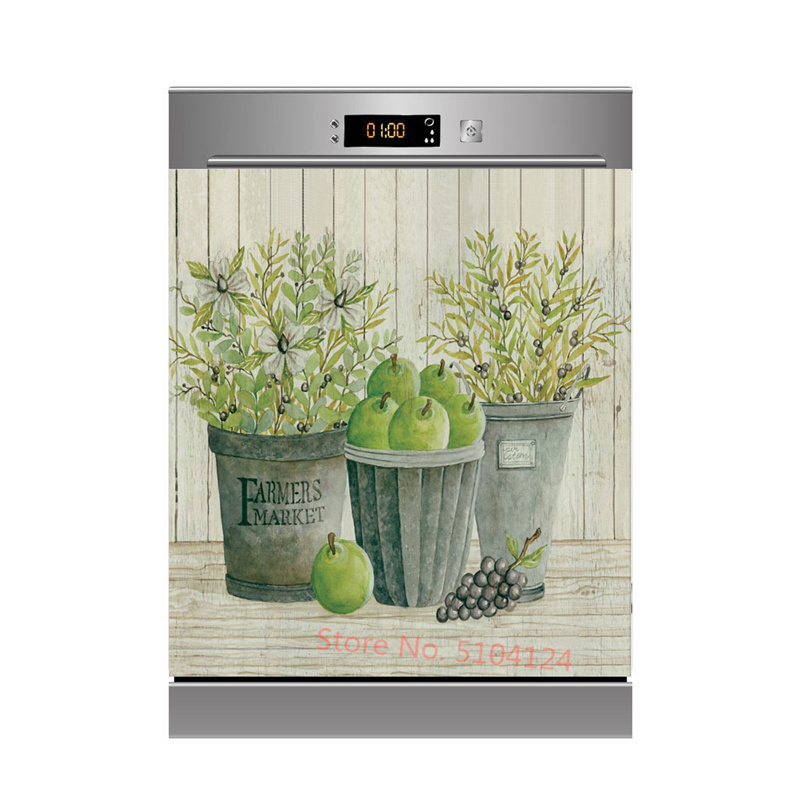 Potted Flower Sticker For Dish - огляд і ціна Kitchen Baking Cabinet