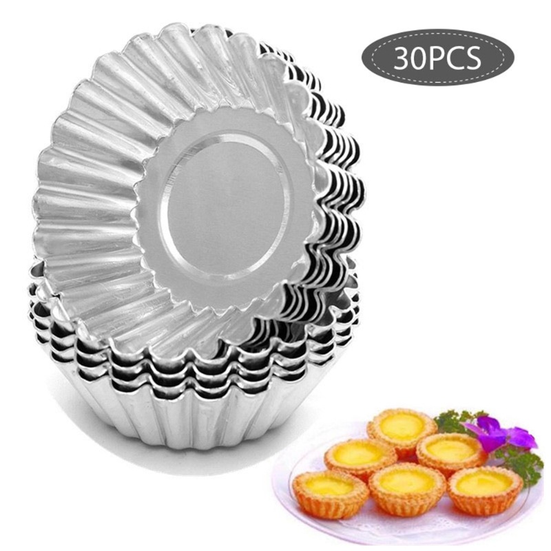 30Pcs Egg Tart Molds Mini Alum - огляд і ціна Muffin Tin Nonstick