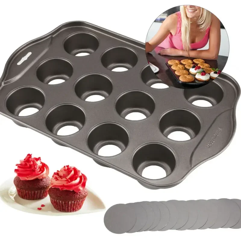12 Mini Baking Cheese Cake Cup - огляд і ціна Muffin Tin Nonstick