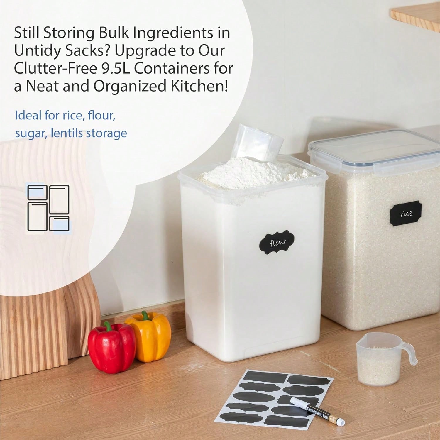 Extra Large Airtight Food Stor - огляд і ціна Kitchen Baking Pantry
