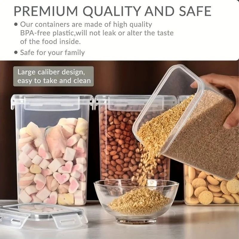 6Pcs Airtight Food Storage Con - огляд і ціна Kitchen Baking Pantry