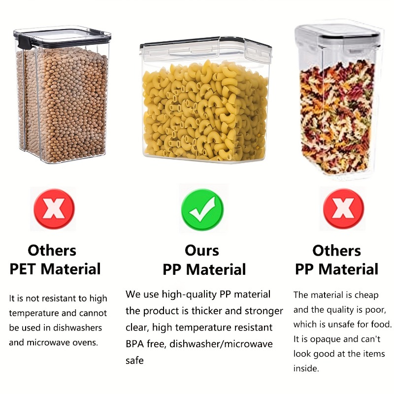 6Pcs Airtight Food Storage Con - огляд і ціна Kitchen Baking Pantry