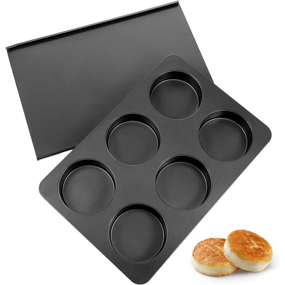 A67T NEW 6 Cup Straight Side J - огляд і ціна Muffin Tin Nonstick