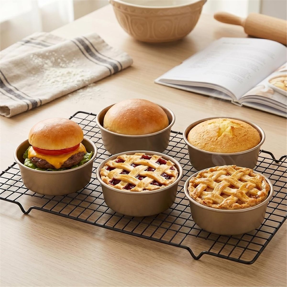 8 Pack Mini Pie Pans, 4 Inch R - огляд і ціна Muffin Tin Nonstick