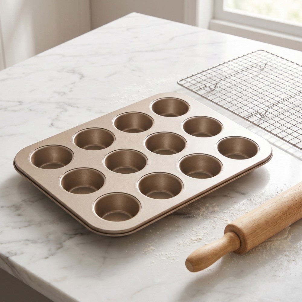 Carbon Steel Mini Muffin Pan N - огляд і ціна Muffin Tin Nonstick
