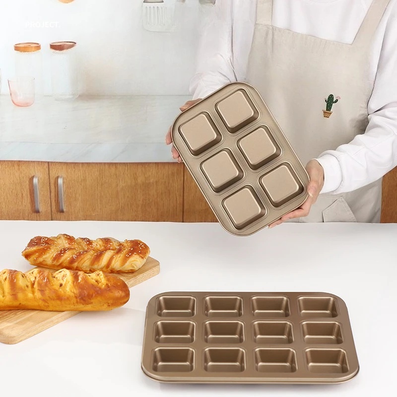 12 Cavity Baking Tray Square M - огляд і ціна Muffin Tin Nonstick