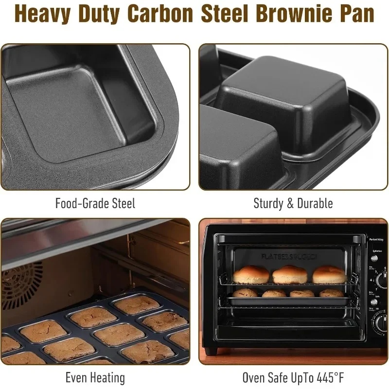 12 Cavity Baking Tray Square M - огляд і ціна Muffin Tin Nonstick