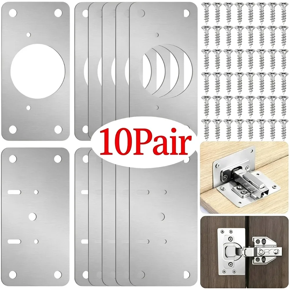 10/1Pairs Hinge Repair Plate K - огляд і ціна Kitchen Baking Cabinet