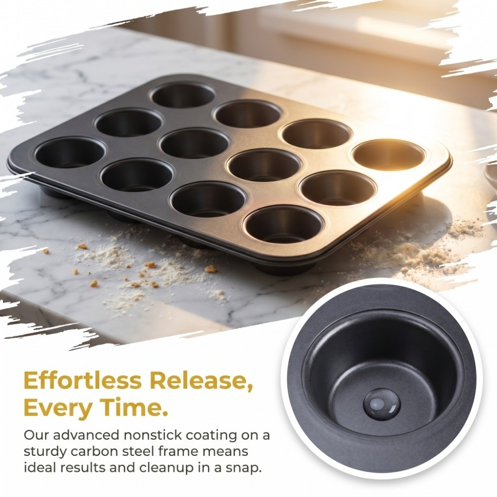 Carbon Steel Mini Muffin Pan 1 - огляд і ціна Muffin Tin Nonstick