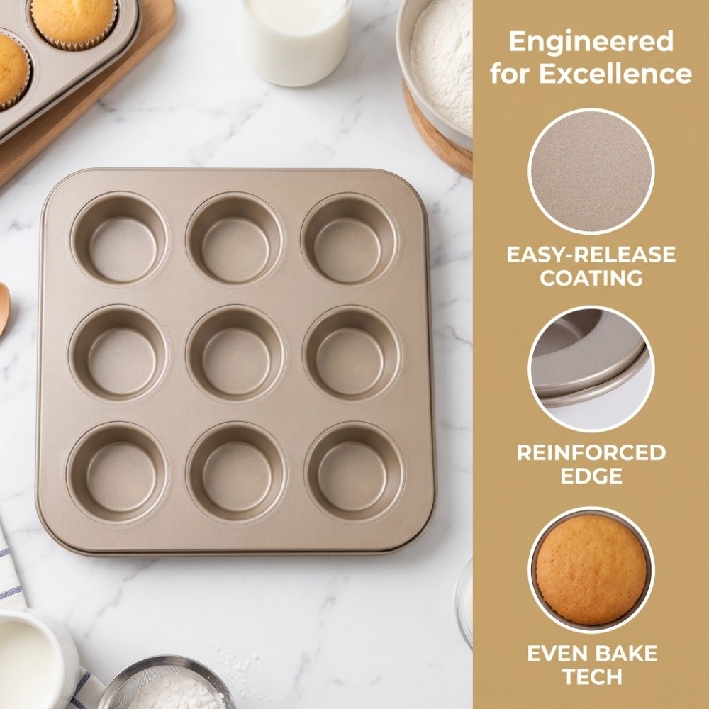 Carbon Steel Mini Muffin Pan 1 - огляд і ціна Muffin Tin Nonstick