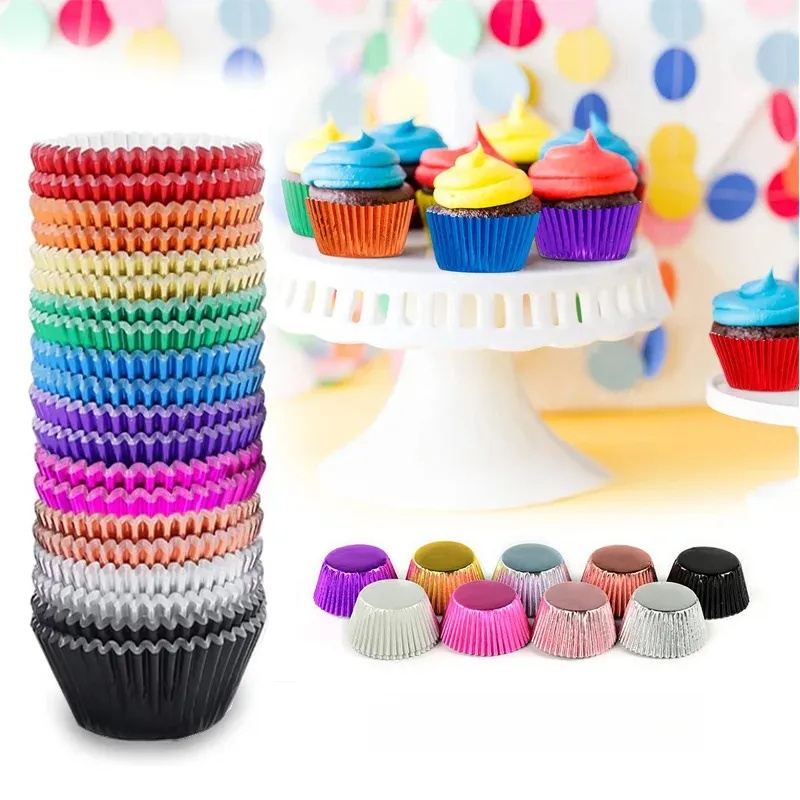 100 piece set of gold foil cup - огляд і ціна Baking Kitchen Set