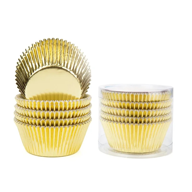 100 piece set of gold foil cup - огляд і ціна Baking Kitchen Set