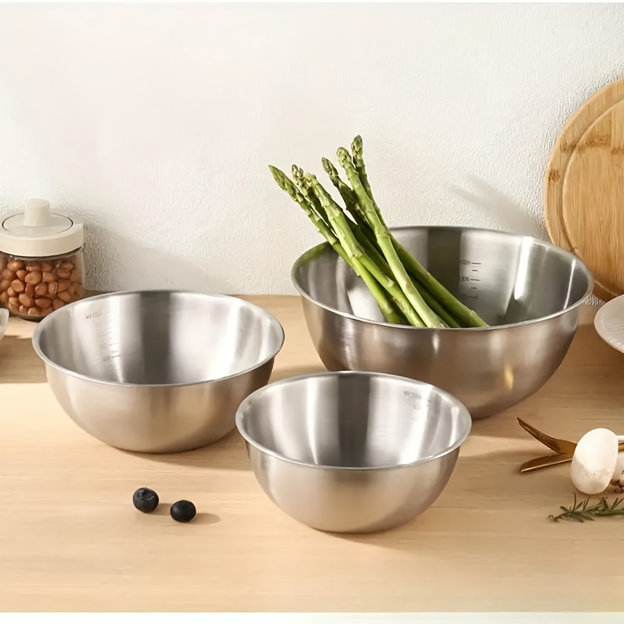 3pcs Stainless Steel Salad Bow - огляд і ціна Baking Kitchen Set