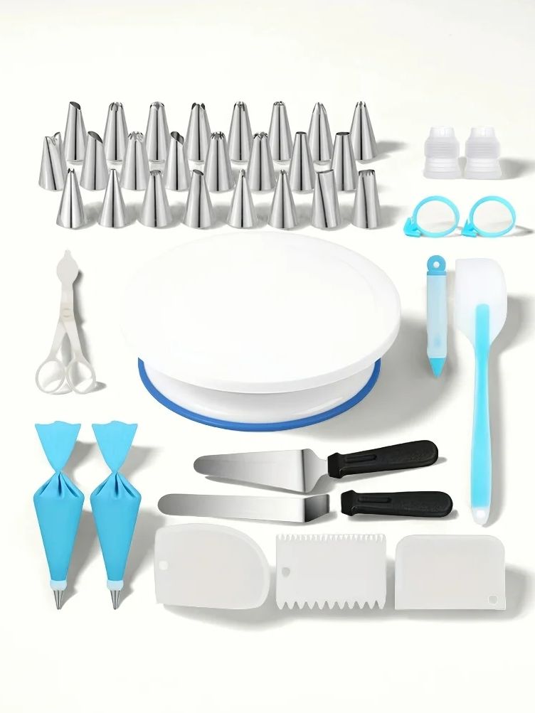 Cake Turntable Leveler Rotatin - огляд і ціна Offset Spatula Set