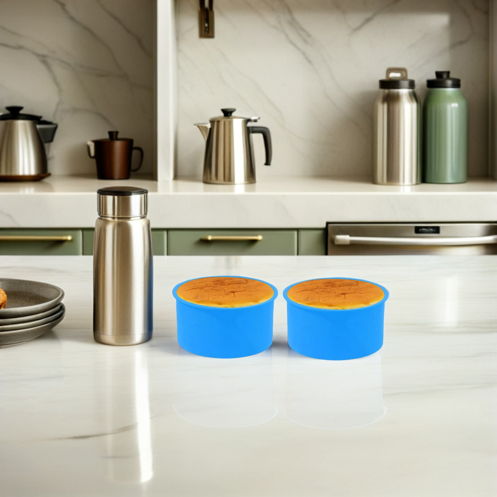 4Pcs Silicone Cake Mold Non-St - огляд і ціна Muffin Tin Nonstick