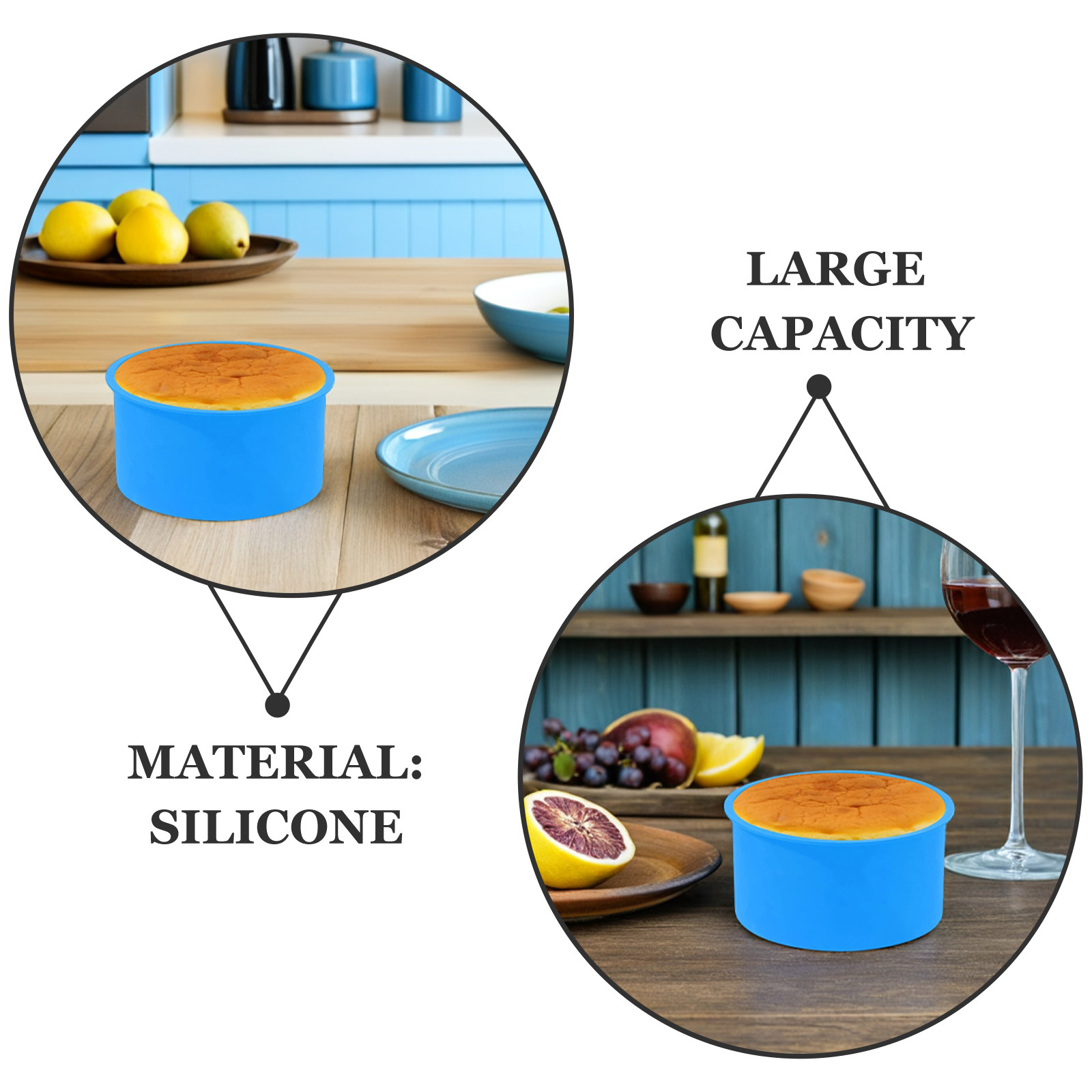 4Pcs Silicone Cake Mold Non-St - огляд і ціна Muffin Tin Nonstick