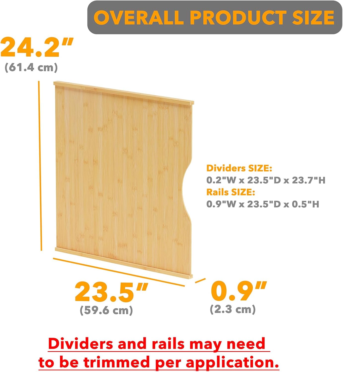 10 Pack Bamboo Tray Dividers f - огляд і ціна Kitchen Baking Pantry